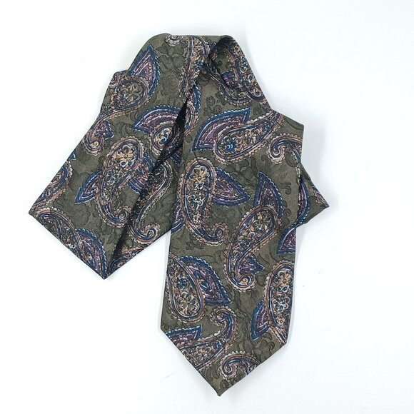 Pagliano Tie Mens Paisley Print Multi Colored Traditional 59" Business Casual - Picture 1 of 6